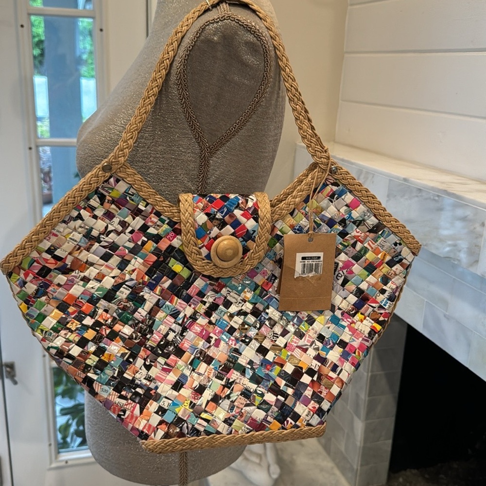Hand Crafted Multicolored Candy Wrapper Bag by Ku… - image 12